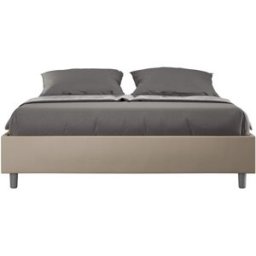 Ityhome Canapé abatible 160x210 cuero sintético gris paloma