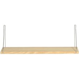 Naan Furniture Estante pequeño de pared en madera maciza natural 90 cm Barnizado