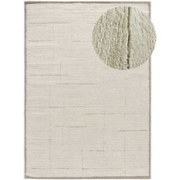 Atticgo Alfombra con relieve escandinava blanco/crema/caldera 160x230 cm