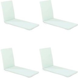 Edenjardin Pack 4 cojines tumbona para jardín repelente al agua verde claro