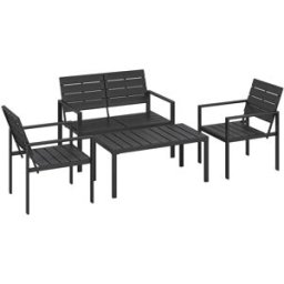 Outsunny Muebles de jardín 104x71x76.5 cm negro