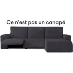 Eysa Funda de sofá chaise relax derecha b/c gris oscuro 250-360 cm