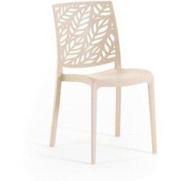 Fuori Conjunto de 6 sillas de resina para interior o exterior crema