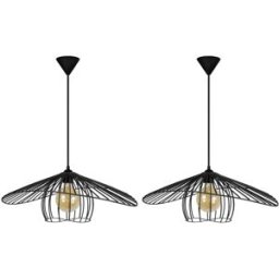 Tosel Suspensión fil lot3 irregular metal negro pantalla negro