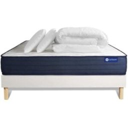 Actisom Pack colchón blanco látex y espuma viscoelástica 140 x 190