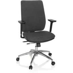 hjh OFFICE Silla de oficina profesional tela gris oscuro
