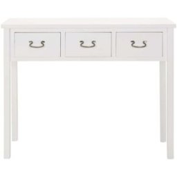Safavieh Consola de madera de álamo en color, blanco