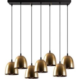 Wonderlamp Lámpara colgante con 7 pantallas vintage ajustable
