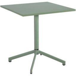 sweeek Mesa de jardín bistró cuadrada plegable de acero, 2 personas, verde