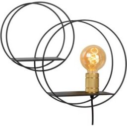 Lucide Lámpara de pared de metal 1xe27, negro