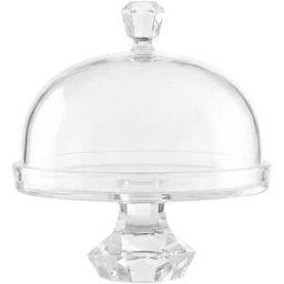 Aulica Campana para pasteles sobre pie diamante en vidrio