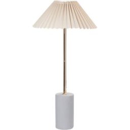 Beliani Lámpara de mesa lino sintético beige