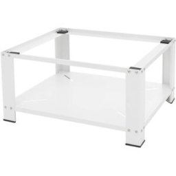 ML-Design Base para lavadora con estante 63 x 54 cm acero blanco hasta 150 kg