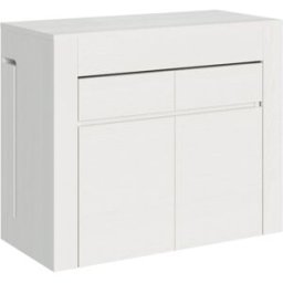 Itamoby Consola extensible 90x42/302 cm efecto madera, fresno blanco