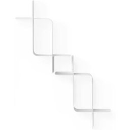 Umbra Juego de 2 estantes de pared de metal blanco.