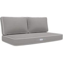 Deco Arts Cojines premium para sofá jardín 120x60cm - gris claro