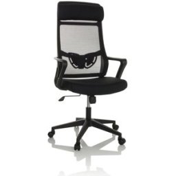 hjh OFFICE Silla home office tela / tejido de malla negro
