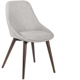 MondoViro Juego de 4 sillas de comedor modernas en tela gris 49x58 cm 85h