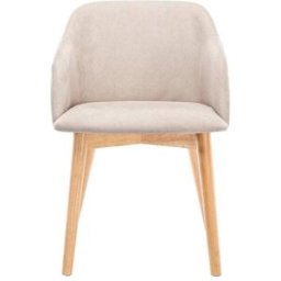 Unique Set de 2 sillas tela crema