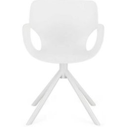 Bizzotto Juego 4 sillas acero blanco