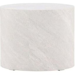 Venture Home Mesa auxiliar redonda efecto mármol ø50cm - gris claro