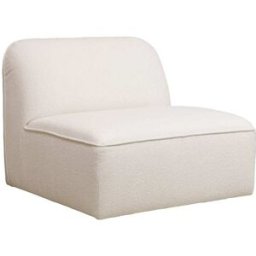 Drawer Sillón para sofá modular de tela rizada - marfil blanco