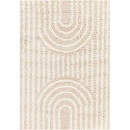 Livabliss Alfombra shaggy escandinava blanco/beige 160x220