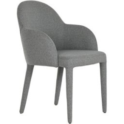NIYLO Silla de acero y poliéster gris 59x63x86 cm