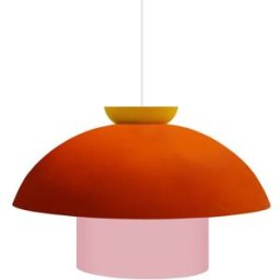 Tosel Suspensión irregular metal multicolor pantalla naranja