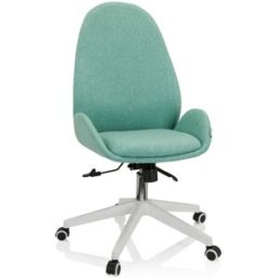 hjh OFFICE Silla home office tela azul aguamarina