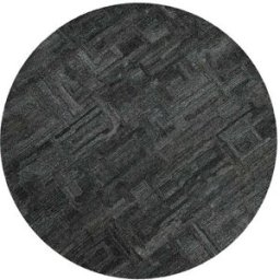 Wecon Home Alfombra redonda gris y azul diseño tuftado a mano en relieve 200 rd