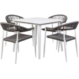 Wanderlust deco Conjunto mesa y 4 sillas multicolor, mesa:90x90x74.silla(4):56x60x78