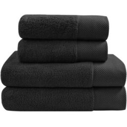 Sensei Maison Juego de toallas 4 piezas negro