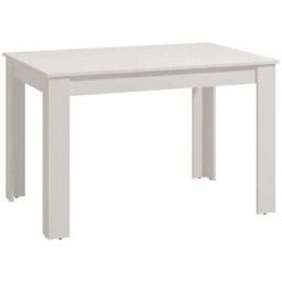 Home Heavenly Mesa de comedor extensible en color blanco 76 x 120-160 x 80 cm
