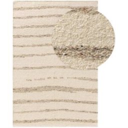 Benuta Alfombra de lana crema/beige 160x230