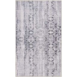 Wecon Home Alfombra de baño de estilo vintage impresión digital gris azul 70x120