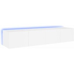 Maison Chic Muebles tv 2 uds de pared madera blanco 80x35x31 cm