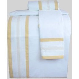 Casa da Laura Sábanas 100% algodón 200 hilos pregas mostaza cama 135/140 1 almohad
