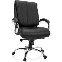 hjh OFFICE Silla giratoria xxl piel sintética negro