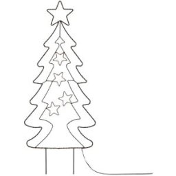 ECD Germany Árbol de navidad con 90 LEDs blanco cálido decoración de metal 87cm