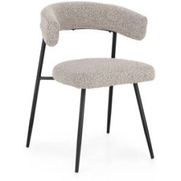 Bizzotto Juego de 4 sillas de comedor de fibra sintética, gris