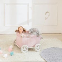 Teamson Carrito juguete muñeca infantil, 68cm, rosa