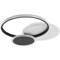 Beliani Lámpara led de techo metal negro