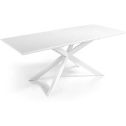 Pondecor Mesa de comedor extensible de diseño, blanco. 160/210×90×76 cm