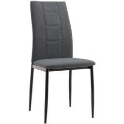 Home Heavenly Pack 6 sillas comedor color gris asiento y respaldo rellenos espuma