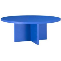 RNT by Really Nice Things Mesa de centro redonda tablero laminado de 3cm azúl prussia 100cm