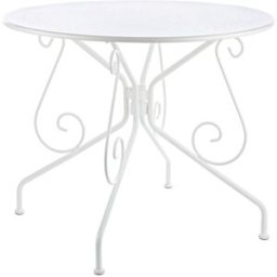 Bizzotto Mesa de acero Ø90 Blanco