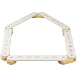 MeowBaby Barra de equilibrio con tabla de equilibrio madera blanca, 5 elementos