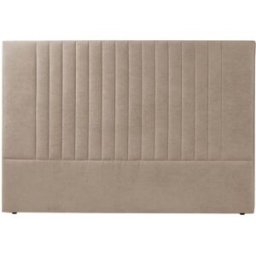 Home Heavenly Cabecero tapizado en tela beige con rayas verticales 160 x 6 x 120 cm