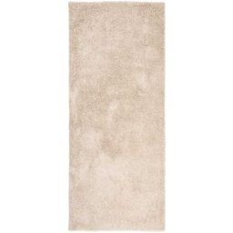 Tapiso Alfombra de pasillo dormitorio bebé beige shaggy 80 x 500